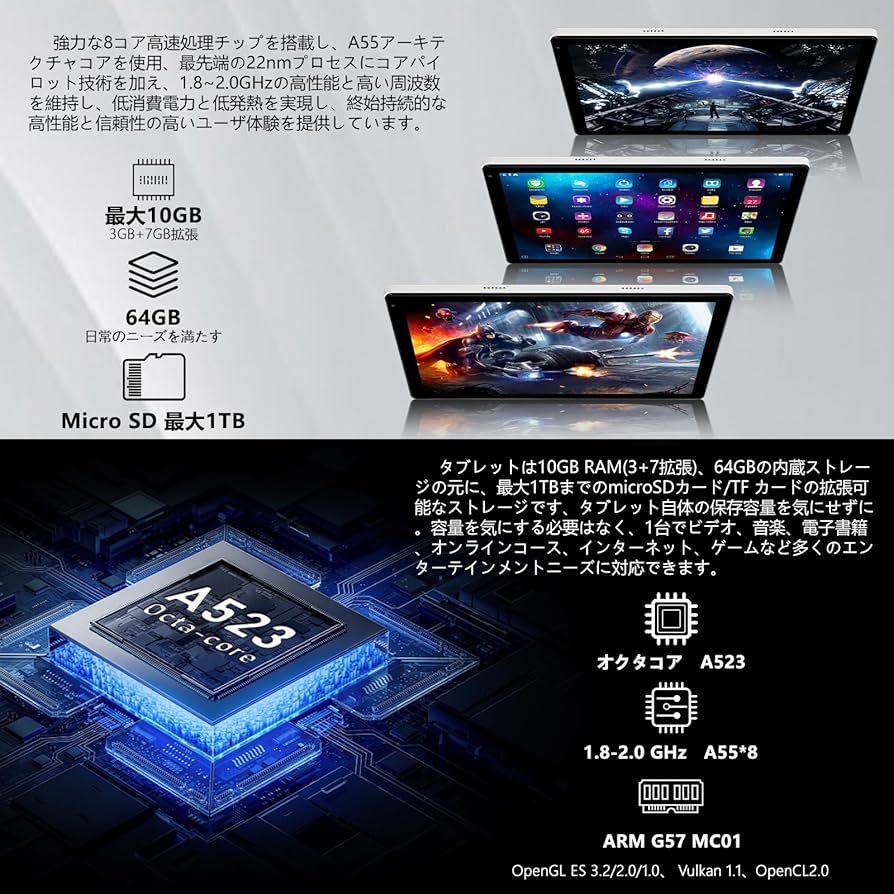 Amazon.co.jp: 【Android 14 10.4インチ タブレット 】HiGrace